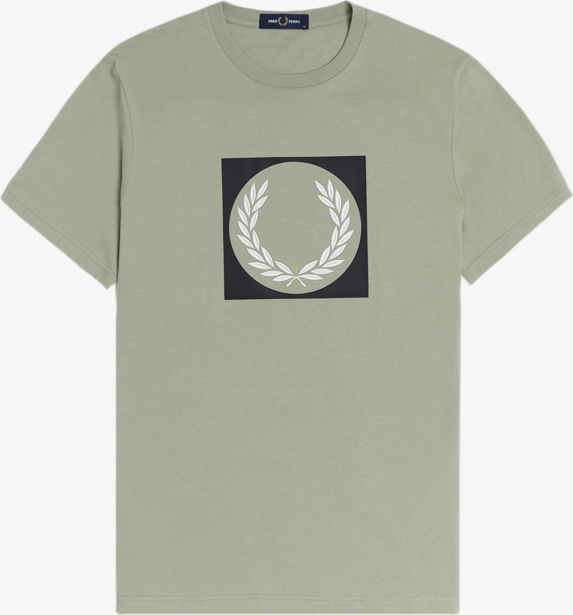 Fred Perry Tshirt met Opdruk Groen