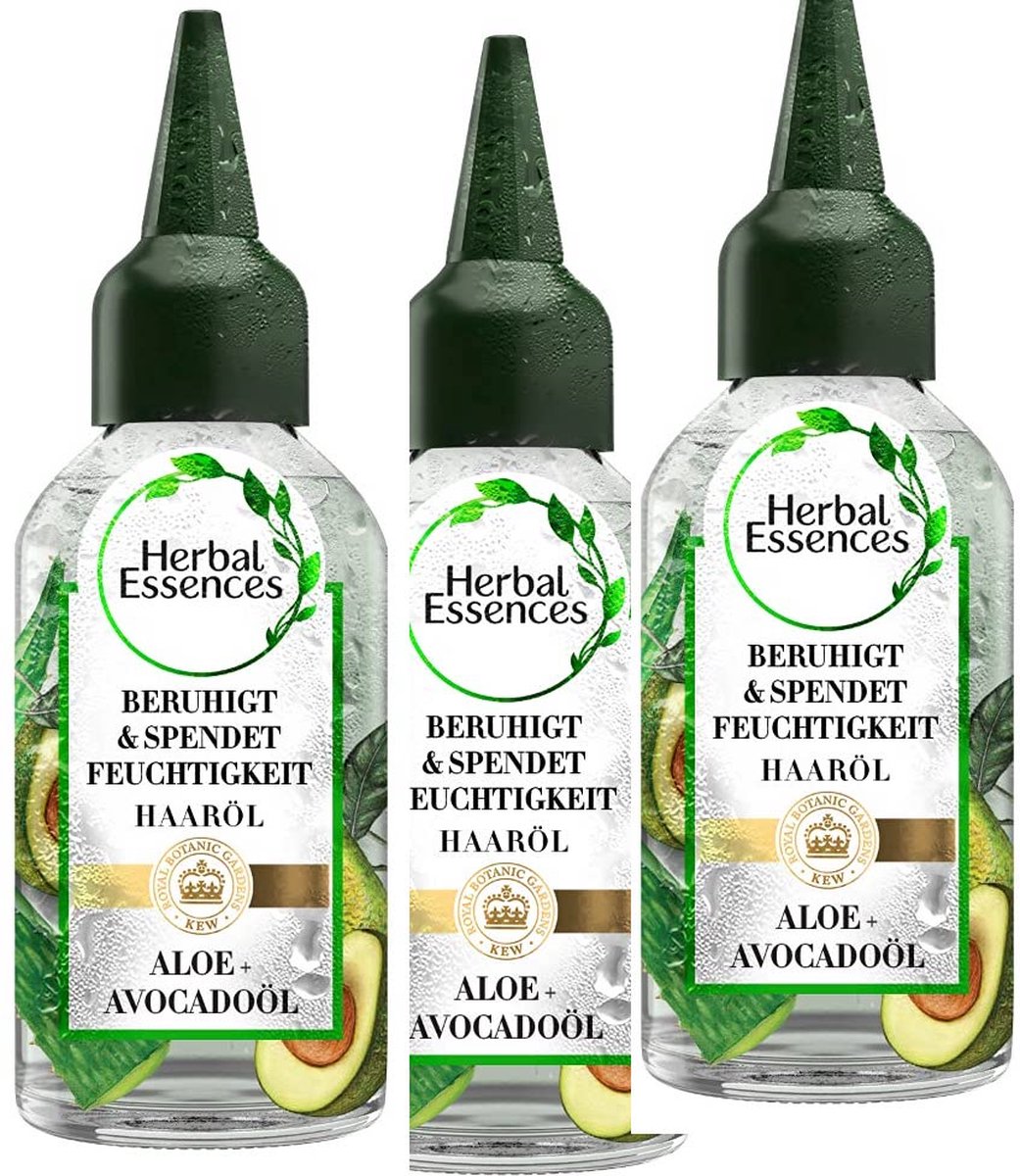 Herbal Essences Pure:renew Scalp & Hair Oil with Aloe + Avocado Oil, Hair Care Shine, Hair Care Hair Dry, Aloe Vera Hair, Cruelty-Free, 100 ml (2 stuks)
