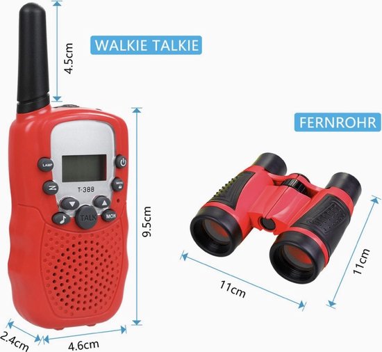 2 x Talkie Walkie Enfants, Radio à 2 Voies avec 8 Canaux Écran LCD