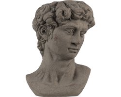 foto van Clayre & Eef Bloempot Buste 14x13x21 cm Grijs Steen