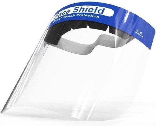 5x Gezichtscherm - Gelaatscherm - Spatscherm - Gezichtsmasker - FACE SHIELD - Beschermkap voor gezicht - bacterie - virus - veiligheidsmasker - mondkap - gezichtsschild - transparan - te Simpel