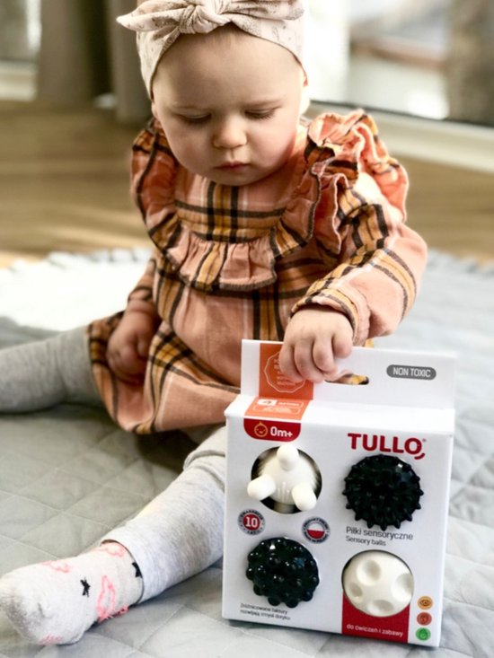 Tullo - Sensorische textuurballen - Set van 4 - 0m+ 0+ maanden van Tullo — afbeelding 2