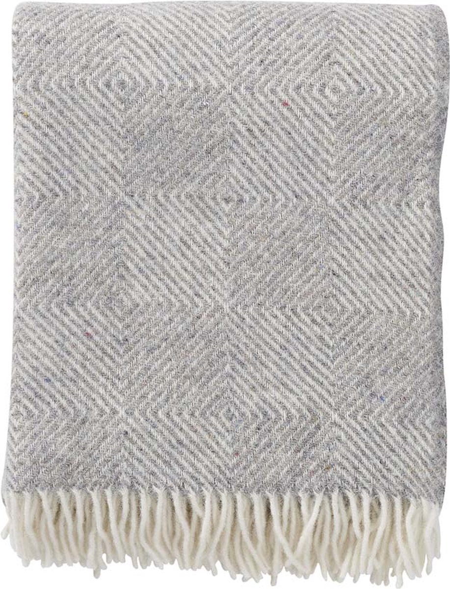 Klippan wollen plaid - Gooseye - grey - 130x200cm