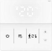 TechU™ Thermostat Thin – Wit – Application gratuite, Wifi, Google Assistant & Amazon Alexa – Programme personnel réglable – Chaudière / Chaudière