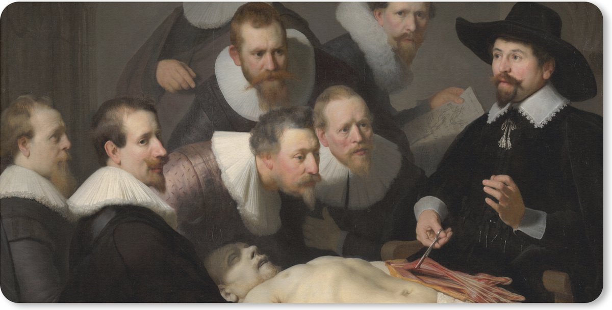 Bureauonderlegger - De anatomische les van Dr. Nicolaes Tulp