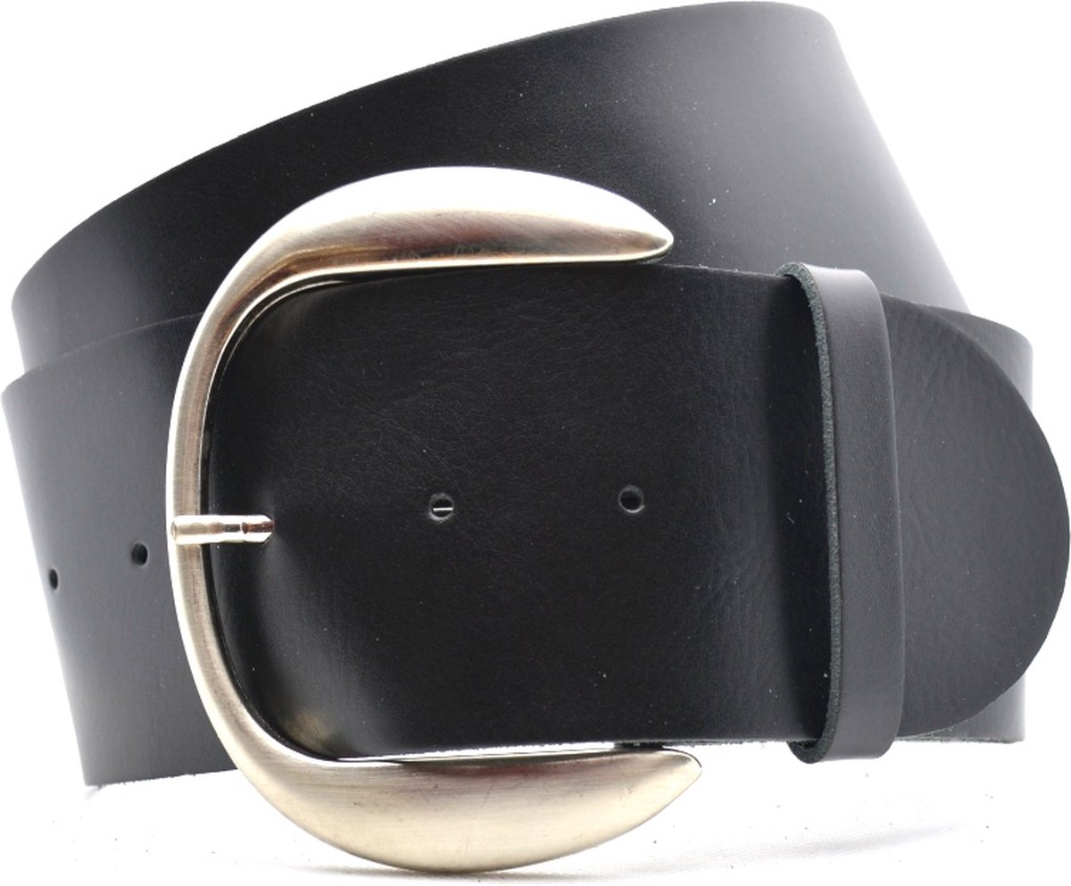 Moderiemen 8 cm de large ceinture femme noire 8801-100% cuir - Taille 105 -  Longueur... | bol.com