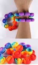 Pop it armband - Kinderen - Knijp Speelgoed - Anti Stress Zintuiglijke Polsband - Push Bubble Armband - Rainbow Bead Bubble - Fidget Toys -Popit - Pop it - Dimple - simple dimple -