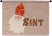 Wandkleed - Wanddoek - Sinterklaas - Chocolade - Sint - Kinderen - Jongens - Meisjes - Kind - 150x112.50 cm - Wandtapijt