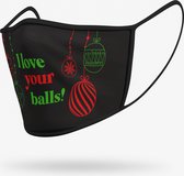 Duopack: Love balls wasbare mondmasker - L / Stoffen mondkapjes met print / Wasbare Mondkapjes / Mondkapjes / Uitwasbaar / Herbruikbare Mondkapjes / Herbruikbaar / Ov geschikt / Mondmaskers