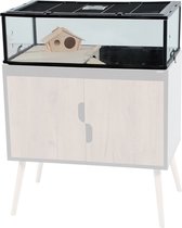 Zolux knaagdierkooi nevo prestige plexiglas zwart - 78x48x64,5 cm - 1 stuks