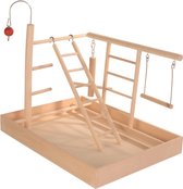 Trixie speelplaats hout voor kanarie en parkiet - 35x25x27 cm - 1 stuks