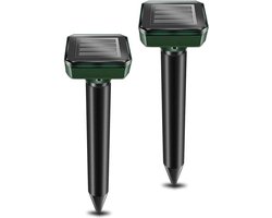Maenor® Mollenverjager op zonne-energie - Muizenverjager - Ongediertebestrijding - Waterbestendig - 2 stuks
