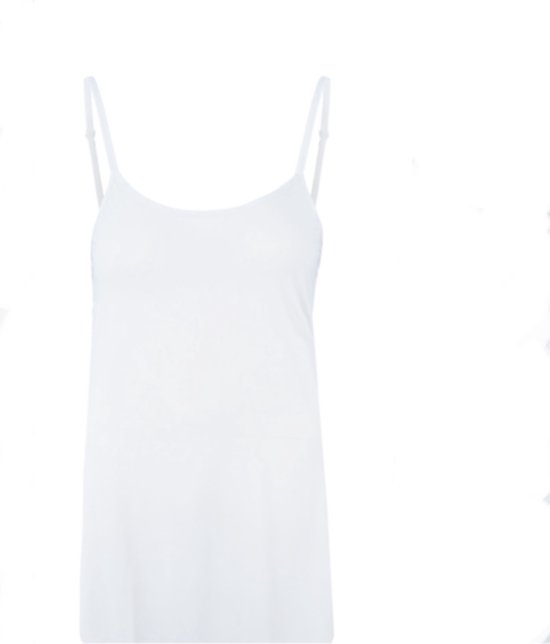 Dames hemd met Spagetti Bandjes L/XL wit