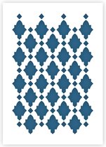 QBIX Tegel Sjabloon A3 Formaat Kunststof - Uitsnede is 24cm breed - Moroccan Tile Stencil