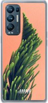 6F hoesje - geschikt voor OPPO Find X3 Neo -  Transparant TPU Case - Waving Plant #ffffff