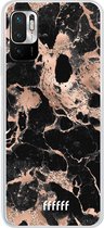 6F hoesje - geschikt voor Xiaomi Redmi Note 10 5G -  Transparant TPU Case - Rose Gold Marble #ffffff