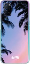 6F hoesje - geschikt voor OPPO A52 -  Transparant TPU Case - Sunset Palms #ffffff