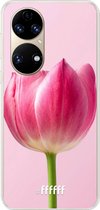 6F hoesje - geschikt voor Huawei P50 -  Transparant TPU Case - Pink Tulip #ffffff