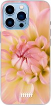 6F hoesje - geschikt voor iPhone 13 Pro - Transparant TPU Case - Pink Petals #ffffff