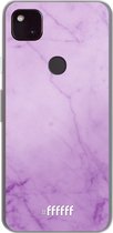 6F hoesje - geschikt voor Google Pixel 4a 5G -  Transparant TPU Case - Lilac Marble #ffffff