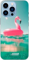 6F hoesje - geschikt voor iPhone 13 Pro - Transparant TPU Case - Flamingo Floaty #ffffff