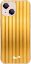 6F hoesje - geschikt voor iPhone 13 Mini -  Transparant TPU Case - Bold Gold #ffffff