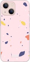 6F hoesje - geschikt voor iPhone 13 Mini -  Transparant TPU Case - Terrazzo N°8 #ffffff