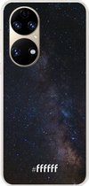 6F hoesje - geschikt voor Huawei P50 -  Transparant TPU Case - Dark Space #ffffff