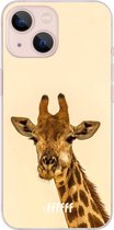 6F hoesje - geschikt voor iPhone 13 Mini -  Transparant TPU Case - Giraffe #ffffff