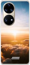 6F hoesje - geschikt voor Huawei P50 Pro -  Transparant TPU Case - Cloud Sunset #ffffff