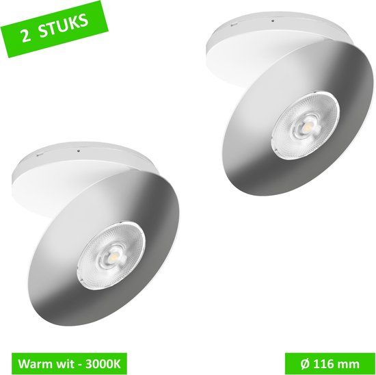 LED's light LED Spot - Ultraplat - Draai- en kantelbaar - Ø 116 - Stuks
