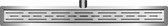 Bally 3e Generatie RVS Douchegoot 100x7cm Met Flens En RVS Sifon En Filter