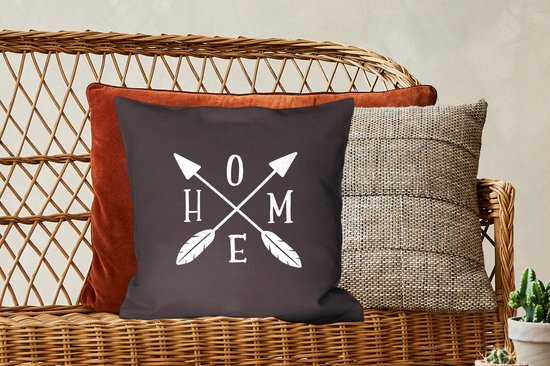 Coussins Coussins décoratifs - Oreillers Salon - 45x45 cm - Citations - Home - Proverbes - Maison