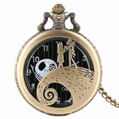 Ketting Horloge-halloween- Brons- 45 mm- 75 cm- Charme Bijoux