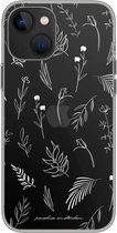Paradise Amsterdam 'Island Flora' Clear Case - iPhone 13 doorzichtig telefoonhoesje met tropische print