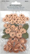49 And Market Royal Posies Paper Flowers 49/Pkg Mango (49RP 34055)