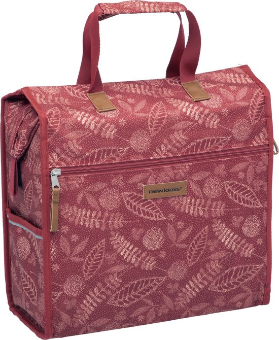 New Looxs Forest Lilly Sacoche de Vélo Simple Shopper - 18 litres - Rouge