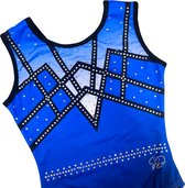 Sparkle&Dream Turnpakje Gympakje Cato Blauw - CSM | maat 92 - 104 - Voor Turnen en Gymnastiek