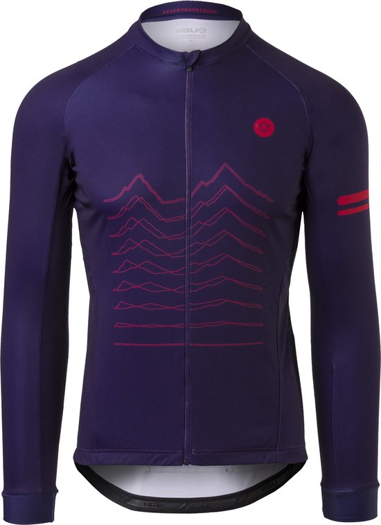 AGU Mountain Fietsshirt Lange Mouwen Trend Heren - Paars - L