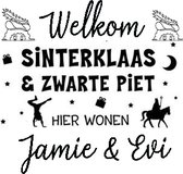 Raamsticker - Welkom Sint en Piet - Raam - Met namen - 30x60cm