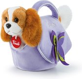 Trudi Fashion Pets Knuffel Doggy in fashion bag 26 cm - Knuffeldier voor jongens en meisjes - Bruin - 11x18x26 cm maat XS
