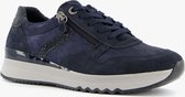 Hush Puppies suede dames sneakers - Blauw - Maat 37 - Echt leer - Uitneembare zool