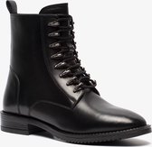 Hush Puppies leren dames veterboots - Zwart - Maat 39 - Echt leer