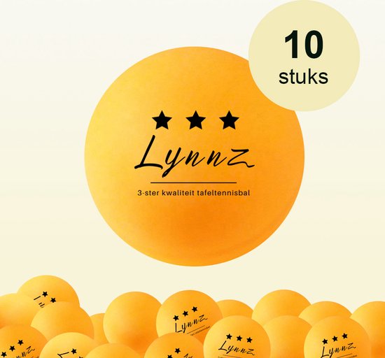 Lynnz® 10x balles de tennis de table qualité 3 étoiles orange | balles de ping pong - balles de tennis de table - balles - ping pong - bière pong