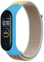 Nylon Smartwatch bandje - Geschikt voor  Xiaomi Mi Band 5 nylon bandje - camel - Horlogeband / Polsband / Armband