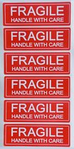Breekbaar / Fragile stickers - 102 stickers - Voor transport/ verhuizen