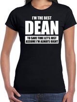 I'm the best Dean / ik ben de beste decaan cadeau t-shirt zwart - dames -  kado / verjaardag / beroep shirt 2XL