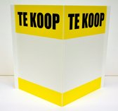 Immobord - Makelaarsbord - Vouwbord - TE KOOP 70x100cm - Geel/Wit
