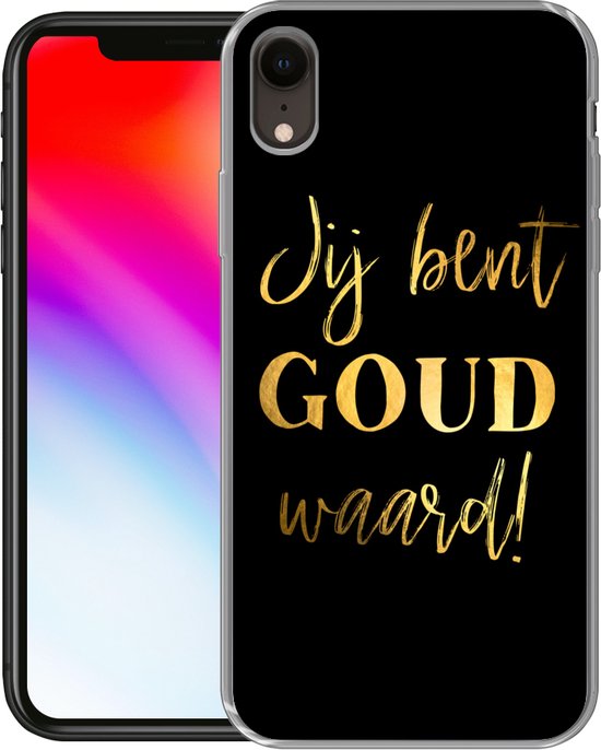 Coque iPhone XR - Or - Proverbes - Luxe - Siliconen