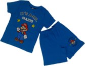 Super Mario kinder pyjama blauw - It's a me - Kinder pyjama - Mario - Kinderen - Slapen - Nachtkleding - Mario Shortama